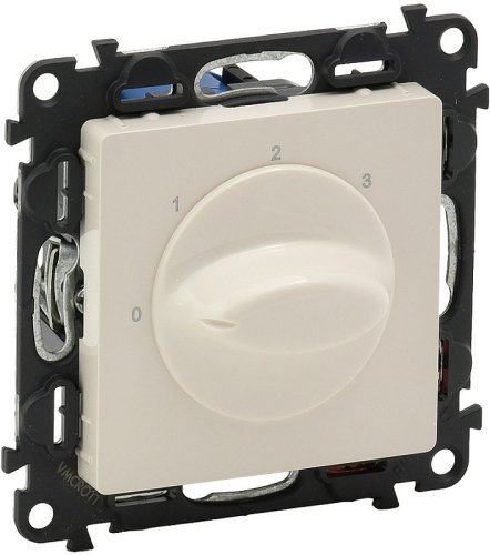 Выключатель вентилятора без рамки Legrand Valena Life 4-поз. слоновая кость картинка